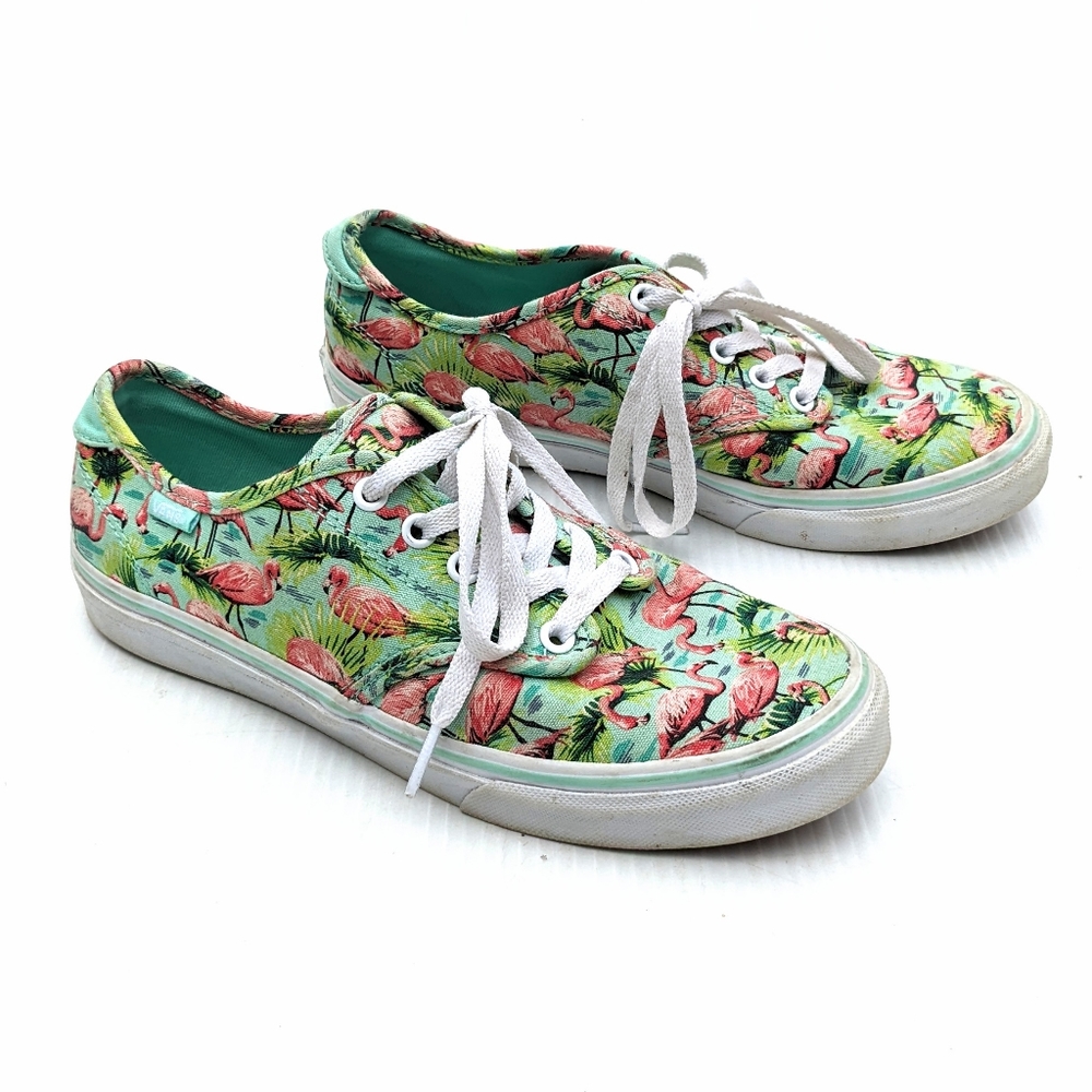 VANS Ultra cush flamingo print canvas low top sneakers